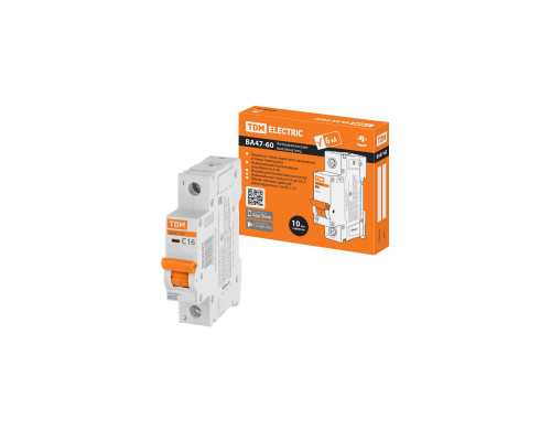 Авт. выкл. ВА47-60 1Р 16А 6кА х-ка С - TM TDM