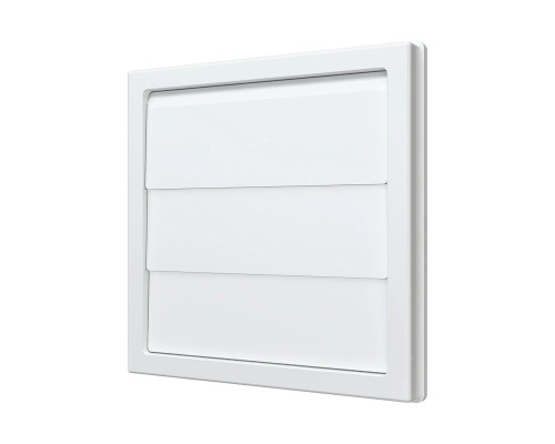 Решетка приточно-вытяжная с гравитационными жалюзи  ASA 150х150 с фланцем D125, бел. - ТМ VE
