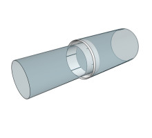 Соединитель центральный пластик D100мм / 125мм - ТМ VE