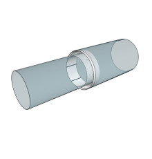 Соединитель центральный пластик D100мм / 125мм - ТМ VE