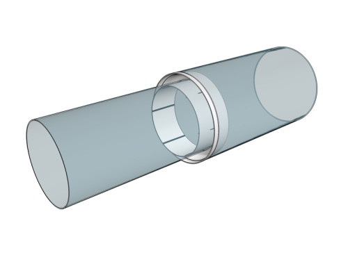 Соединитель центральный пластик D100мм / 125мм - ТМ VE