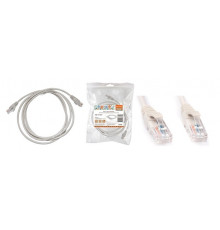 Патч-корд народный U/UTP Cat 5e 4PR 24AWG PVC, литой 5 м, серый - TM TDM