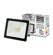 Прожектор светодиодный СДО-04-020Н 20 Вт, 3000 К, IP65, серый, Народный - ТМ TDM