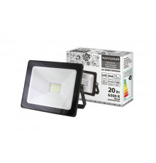 Прожектор светодиодный СДО-04-020Н 20 Вт, 6500 К, IP65, черный, Народный - ТМ TDM