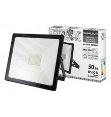 Прожектор светодиодный СДО-04-050Н 50 Вт, 6500 К, IP65, черный, Народный - ТМ TDM