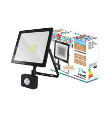 Прожектор светодиодный СДО-04-050Н-Д (с датчиком) 50 Вт, 6500 К, IP65, черный, Народный - TM TDM