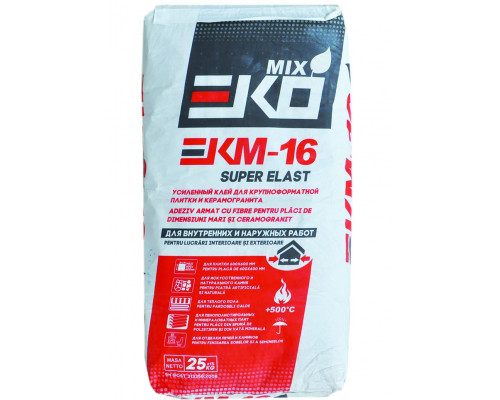 Клей для плитки EKO MIX Super Elast белый EKM -16 25 кг (54)