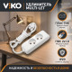 Удлинитель 2 гнезда б/з Multi-Let, 16A, белый, 3м.п. (12.уп) - TM VIKO