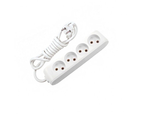 Удлинитель 4 гнезда б/з Multi-Let, 16A, белый, 5м.п. (12.уп) - TM VIKO