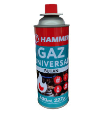 Газовый балон, бутан тип цанга. 227г (уп.4шт) TM Hammer