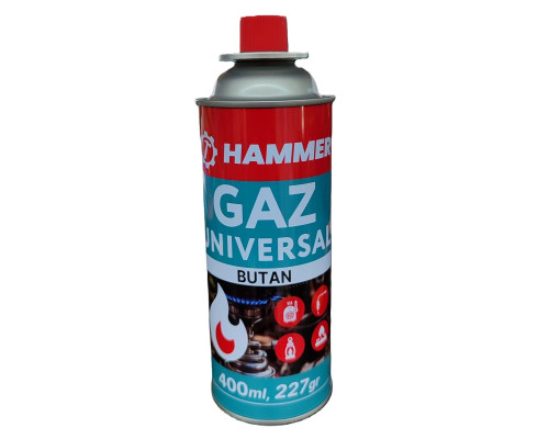 Газовый балон, бутан тип цанга. 227г (уп.4шт) TM Hammer