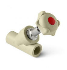 Вентиль D 25  косой 45 серый