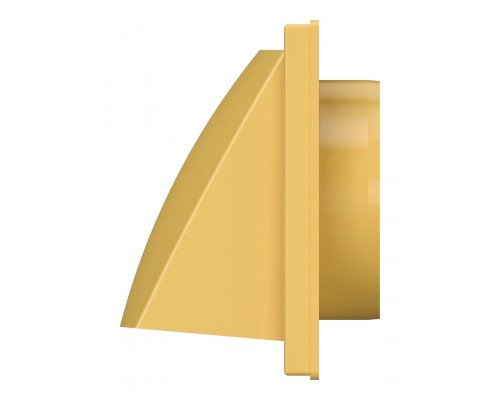 Выход стенной вытяжной с обратным клапаном 150х150 с фланцем D100, ASA, беж - ТМ Эра