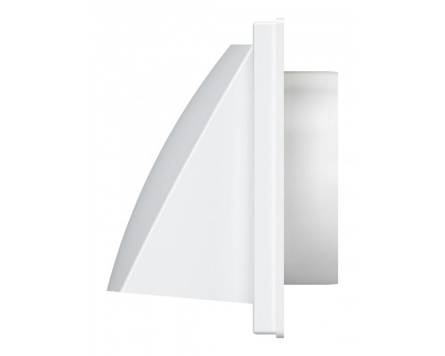 Выход стенной вытяжной с обратным клапаном 150х150 с фланцем D125, ASA, бел - ТМ Эра