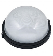 Светильник круг алюм. / стекло (черный) (E27 max. 100W) IP54 - HL925 black