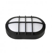 Светильник наклад. LED овал с решеткой (черный) 8W/515Lm/4000K/220-240V/IP54