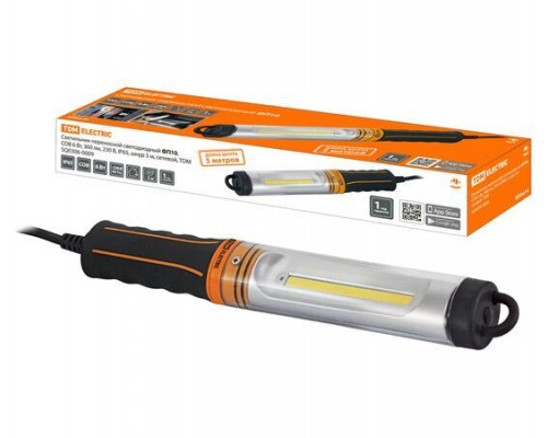 Светильник переносной светодиод. ФП10, COB 6Вт, 360лм, 230 В, IP65, шнур 5м, сет - ТМ TDM Светильник переносной светодиод. ФП10, COB 6Вт, 360лм, 230 В, IP65, шнур 5м, сет - ТМ TDM