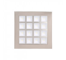 Светильник потолочный точеч. квадрат LED 16W 6400K 1317Lm (мат. хром) / 220-240V / IP20