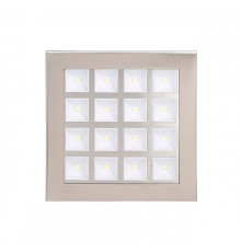 Светильник потолочный точеч. квадрат LED 16W 6400K 1317Lm (мат. хром) / 220-240V / IP20