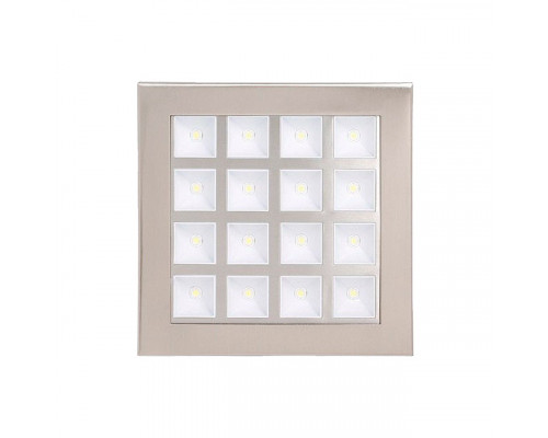 Светильник потолочный точеч. квадрат LED 16W 6400K 1317Lm (мат. хром) / 220-240V / IP20