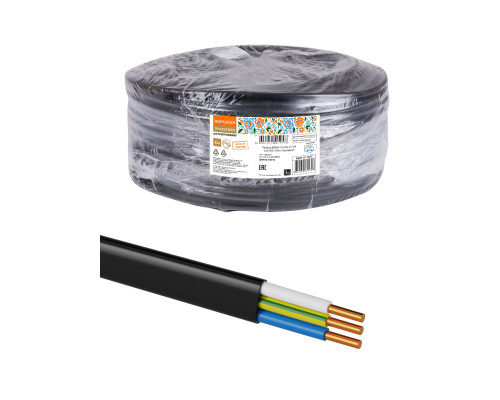 Провод ВВГмб-П нг(А)-LS 3х4,0мм 220/380 (100м.п.) Провод ВВГмб-П нг(А)-LS 3х4,0мм 220/380 (100м.п.)