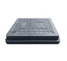 Люк полимерный евро, квадратный, черный 640*480мм  1,5тн