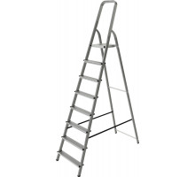 Стремянка стальная NV1150 8 ступени (нагр.150кг; рабочая высота 3,70м) - ТМ НоваяВысота