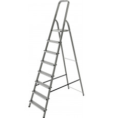 Стремянка стальная NV1150 8 ступени (нагр.150кг; рабочая высота 3,70м) - ТМ НоваяВысота