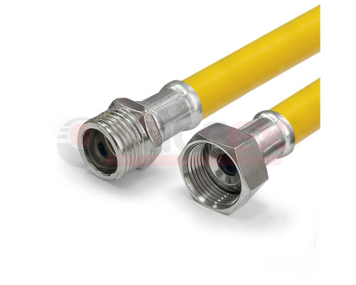Газовый шланг НВ M1/2" - F1/2" 800мм, с полиэфирной нитью ТМ Valfex Газовый шланг НВ M1/2" - F1/2" 800мм, с полиэфирной нитью ТМ Valfex