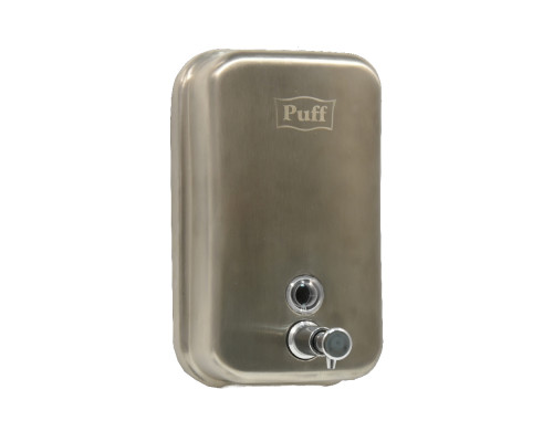 Дозатор PUFF (8615) для жидкого мыла, 1000 мл, нерж. сталь, хром матовый ТМ ТК ТЗС