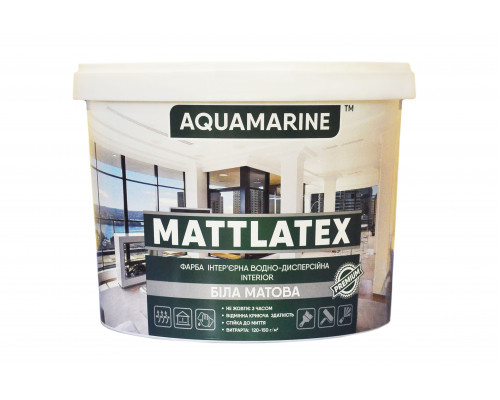 Краска ВД интерьерная Interior Mattlatex Aquamarine, ТМ Корабельная 1 л/1,4 кг (6шт)