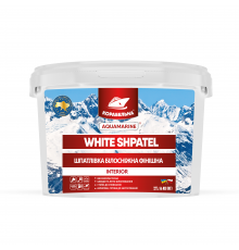 Шпатлёвка WHITE SHPATEL белоснежная акриловая 16 кг Aquamarine