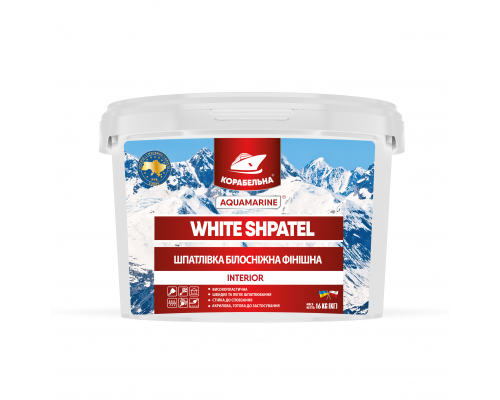 Шпатлёвка WHITE SHPATEL белоснежная акриловая 16 кг Aquamarine Шпатлёвка WHITE SHPATEL белоснежная акриловая 16 кг Aquamarine