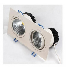 Светильник потолочный точечный прямоуг. LED 2х10W 6400K 1078Lm (белый) / 220-240V / IP20 - HL6712L
