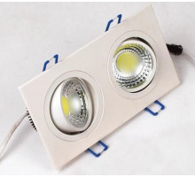 Светильник потолочный точечный прямоуг. LED 2х5W 6400K 736Lm (белый) / 220-240V / IP20 - HL6702L Светильник потолочный точечный прямоуг. LED 2х5W 6400K 736Lm (белый) / 220-240V / IP20 - HL6702L