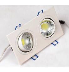 Светильник потолочный точечный прямоуг. LED 2х5W 6400K 736Lm (белый) / 220-240V / IP20 - HL6702L