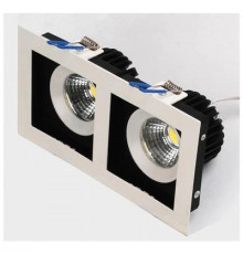 Светильник потолочный точечный прямоуг. LED 2х8W 6400K 742Lm (белый) / 220-240V / IP20 - HL6722L