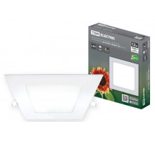 Светильник ультратонкий встраиваемый светодиод. "Даунлайт" квадрат СВО (бел.) 12 Вт 6500К - TM TDM