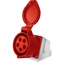 Сил. розетка стационарная (корпус термост. самозатух. ПВХ)  e.socket.pro.5.16, 5п., 380В, 16А (115)
