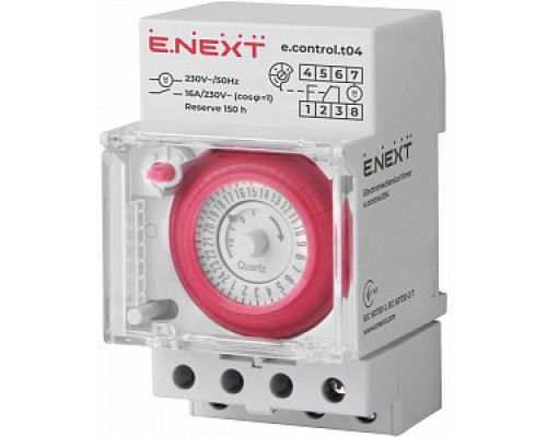 Таймер электромеханический e.control.t04 - TM E.Next Таймер электромеханический e.control.t04 - TM E.Next