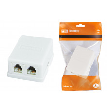 Телефонная розетка 2x6Р-4С (уп.25шт) - ТМ TDM