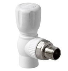 Кран PP для радиатора угловой 25 х 3/4 (Ст. Арт.10589) ТМ "РТП"