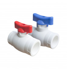 Кран шаровой МИНИ полнопроходной D25 синий TM Kalde