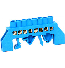 Шина нулевая 001/10 отверстий изолированная в комбинированом DIN-изоляторе типа "Стойка"