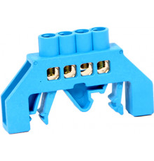 Шина нулевая 001/4 отверстия изолированная в комбинированом DIN-изоляторе типа "Стойка"