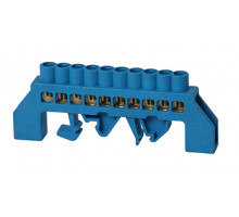 Шина нулевая 009/10 отверстий изолированная с DIN-изолятором