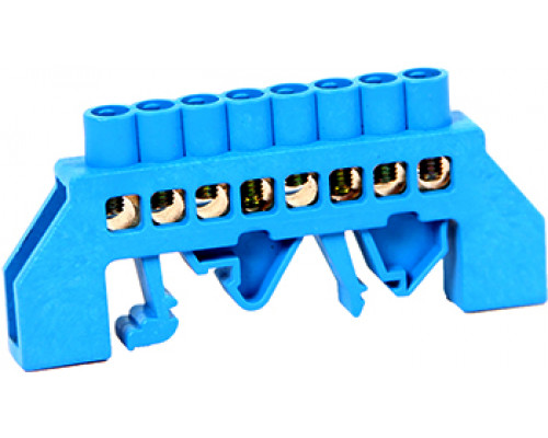 Шина нулевая 009/12 отверстий изолированная с DIN-изолятором