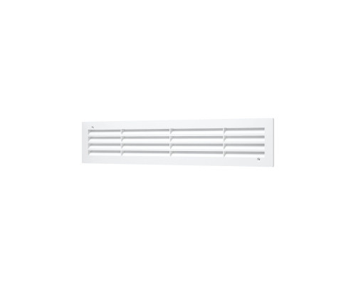 Решетка вентиляционная переточная пластик 450мм х 91мм, бел. - ТМ VE