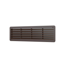Решетка вентиляционная переточная пластик 450мм х 131мм, корич. - ТМ VE