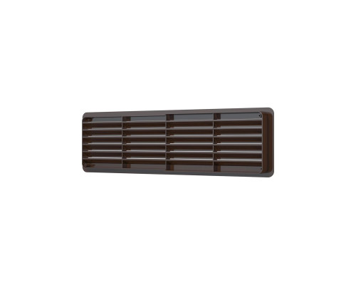 Решетка вентиляционная переточная пластик 450мм х 131мм, корич. - ТМ VE